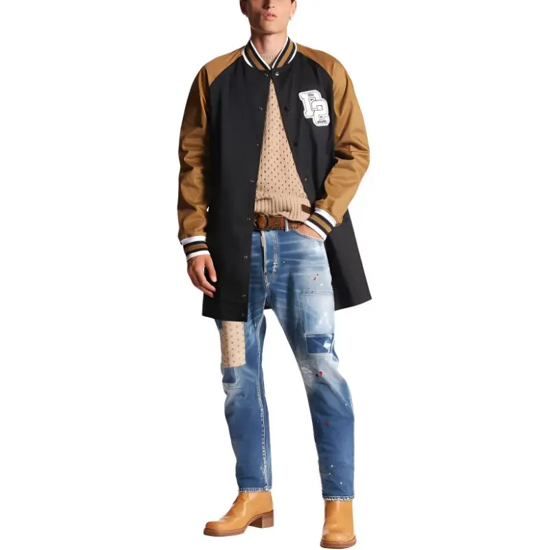 DSQUARED 2 Patchwork detailing Distressed Jeans-2