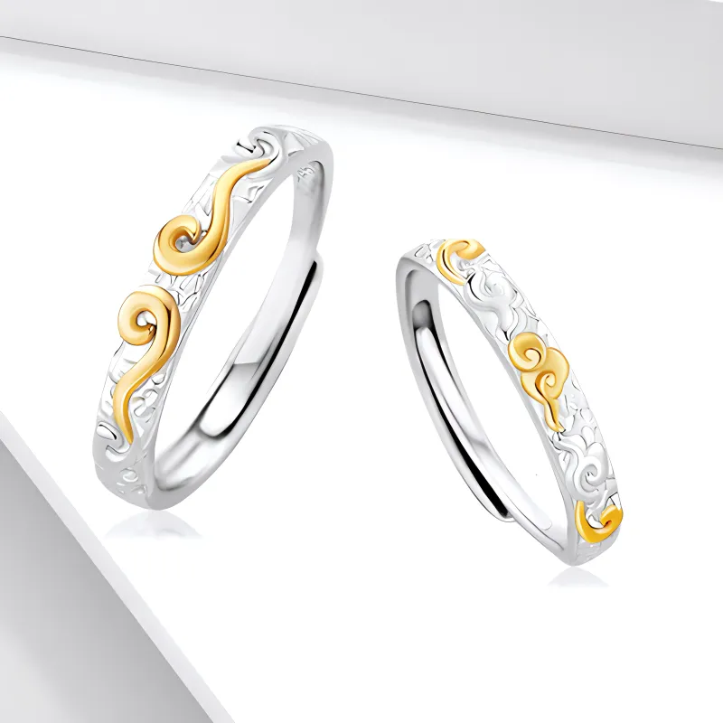 JOYDINNY S999 Fine Silver Rings Unisex-2