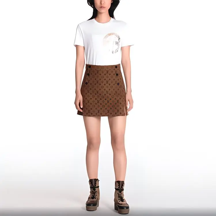 LOUIS VUITTON Leather Short Skirts Women's Multicolor-1