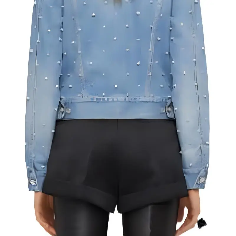 Givenchy Denim Jackets Women's Blue-3