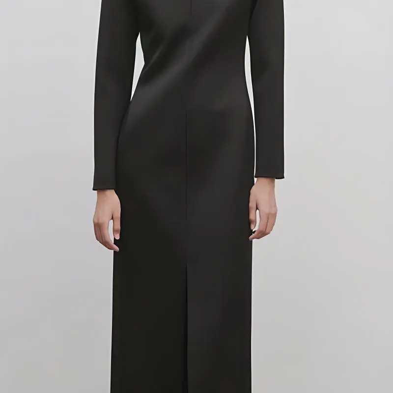 THE ROW Long Sleeved Dresses Women's Black-3