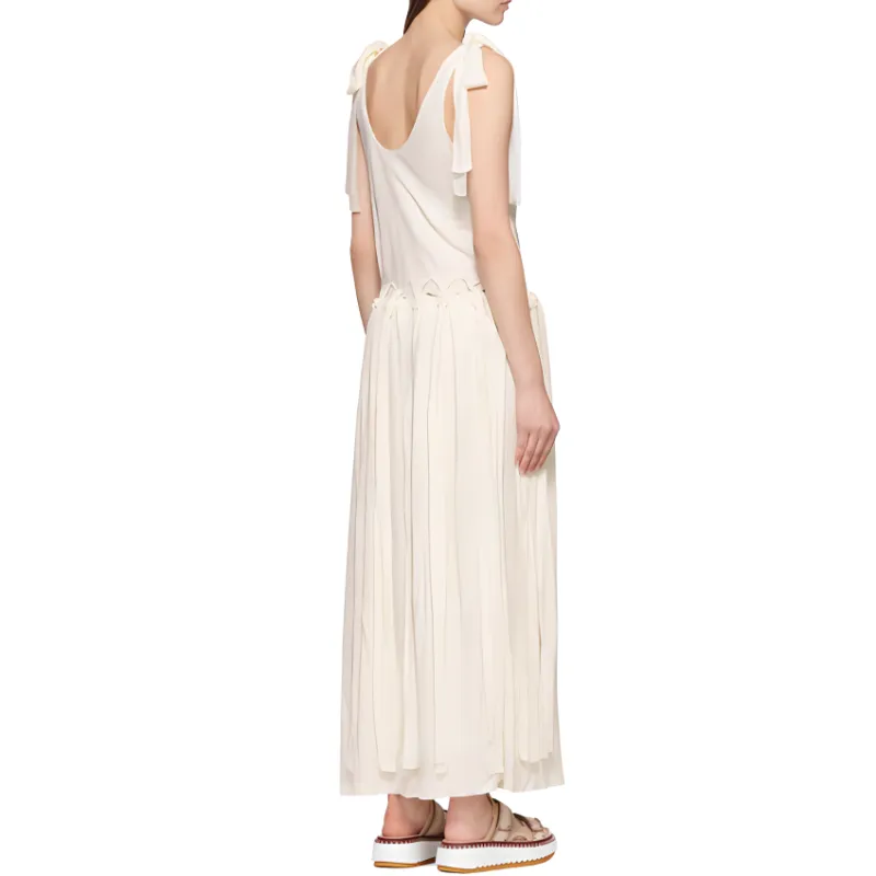 Chloe SS22 Sleeveless Dress Women's Ecru-4