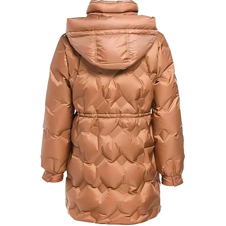 QIAOWANNI Down Jacket Women's Sun Camel-1