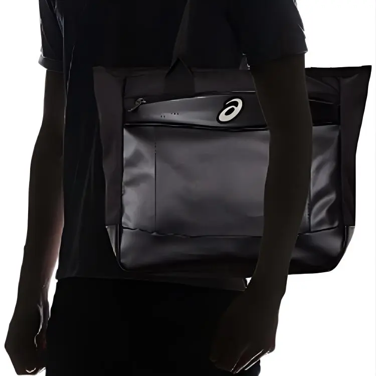 Asics Polyester One Shoulder Handbags Regular Unisex Black-2