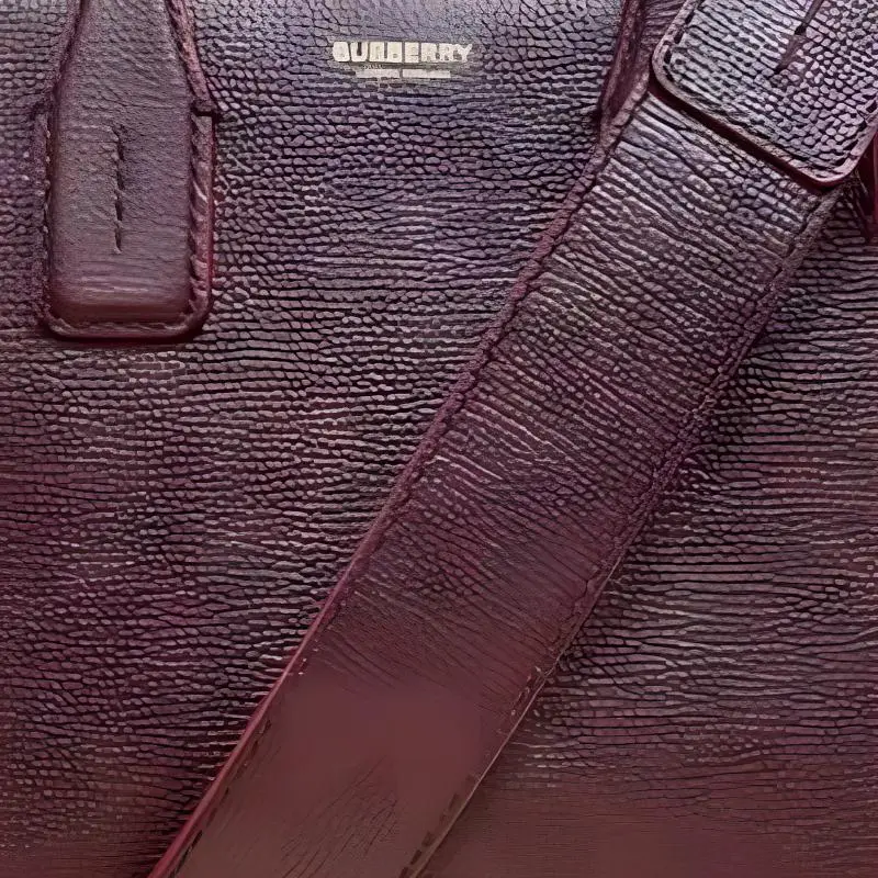Burberry Leather Shoulder Bag Crossbody Bag Handbag Women's Burgundy-1