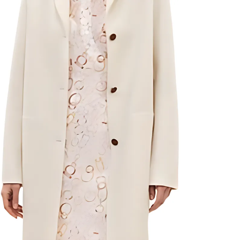 HERMES Velvet Jackets Women's White-5