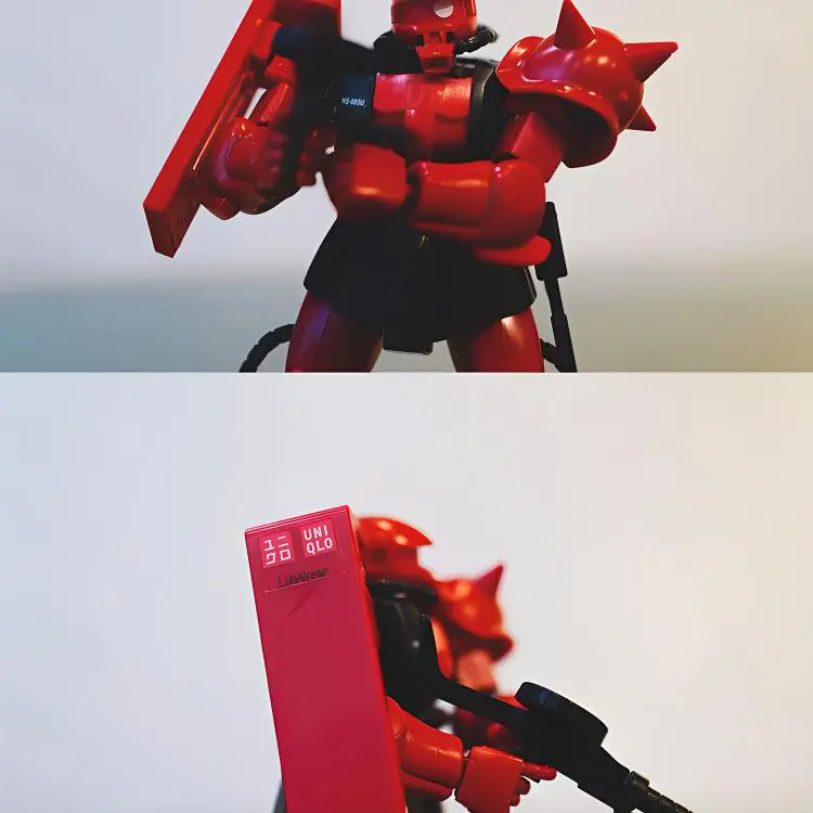 BANDAI 2020 Uniqlo Color Scheme Gundam HGUC 1/144 Mobile Suit Gundam RX 78 2U/Zaku II MS 06SU Model Kits 13cm-3