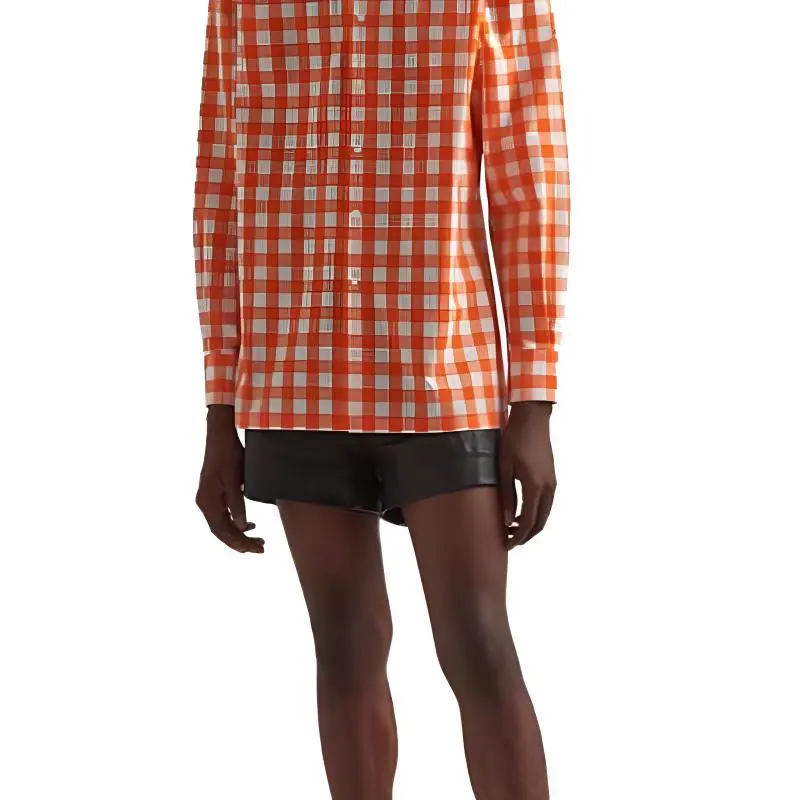 PRADA Check Printed Buttoned Shirt-3