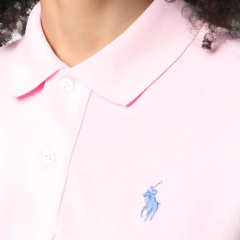 Polo Ralph Lauren Basic Mesh Polo Short Sleeve Casual Dress Pink-4