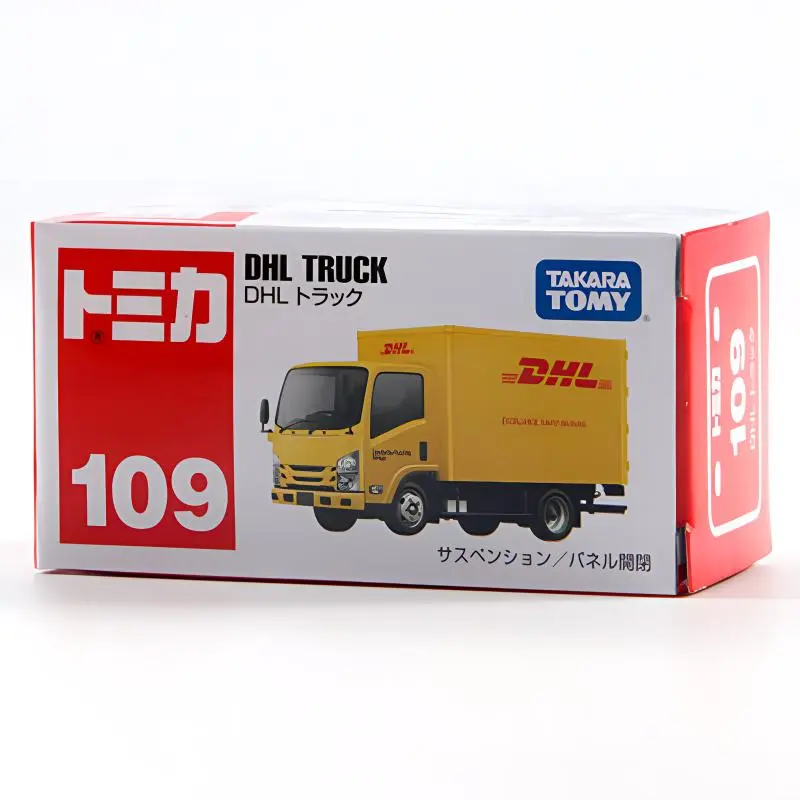 TAKARA TOMY Size 109 DHL Express Delivery Truck Alloy Car Assembled Models-1