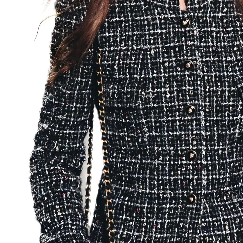 CHANEL 24 Fall And Winter Crop Tops Women's Black-5