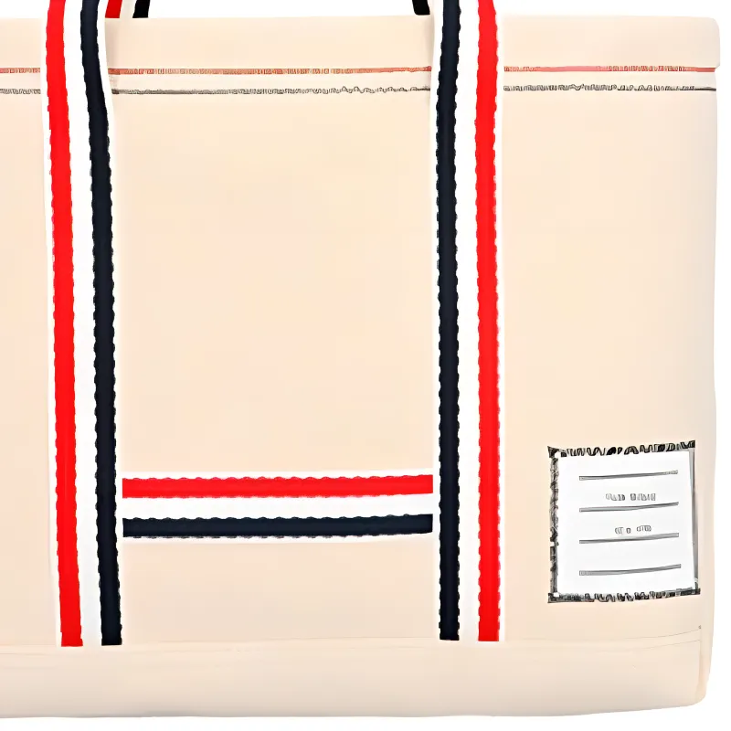 THOM BROWNE Striped Detail Tote Bag-2