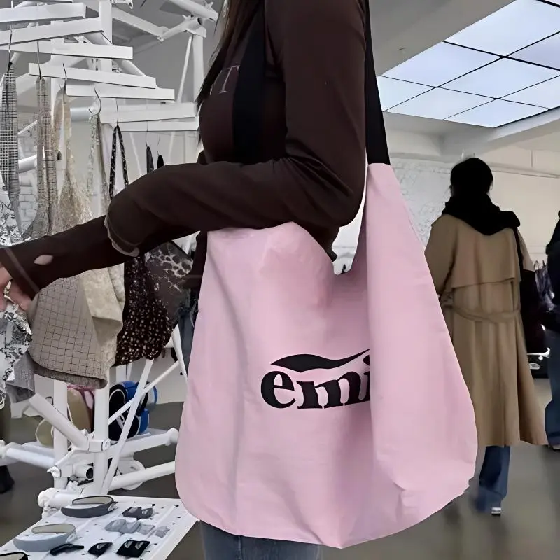 Emis Cotton Handbag Regular Unisex Pink-2