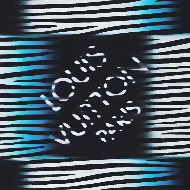 LOUIS VUITTON Slender Leather Wallet Men's Deep Blue & White-5