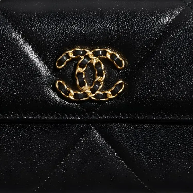 CHANEL 19Bag Sheepskin Shoulder Bag Women's Black-4