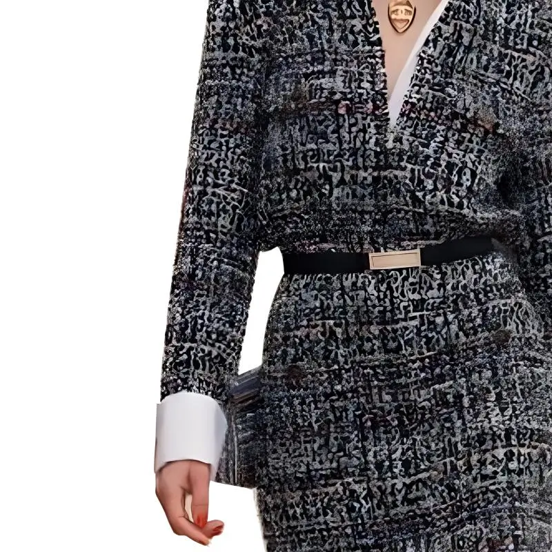 CHANEL Long-Sleeved Dresses Women's Black-2