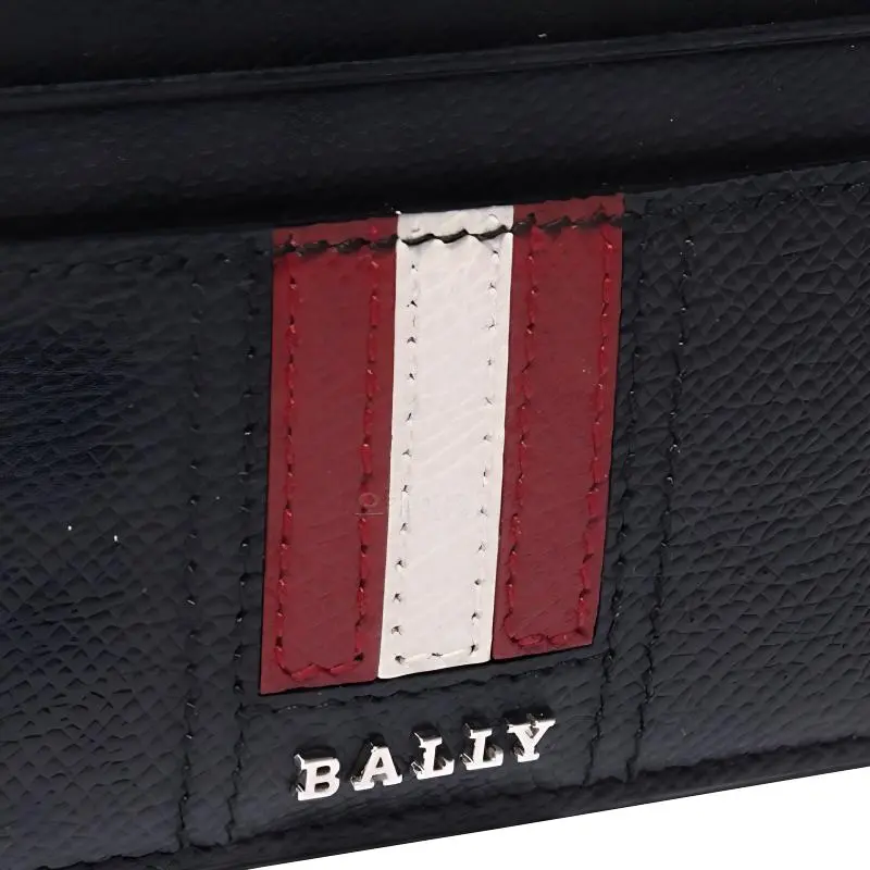 BALLY Striped Leather Cardholder-3