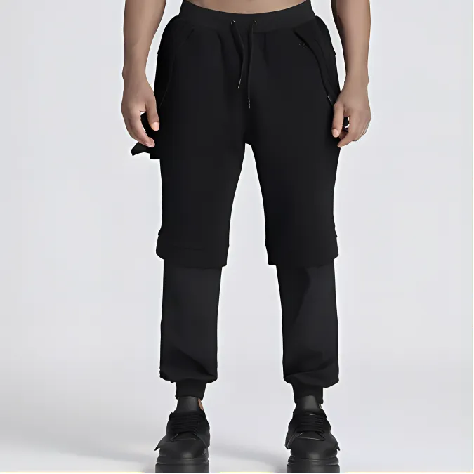 NORVINCY Western Outdoor Trendy Knitted Fabric Cargo Pants Unisex-3