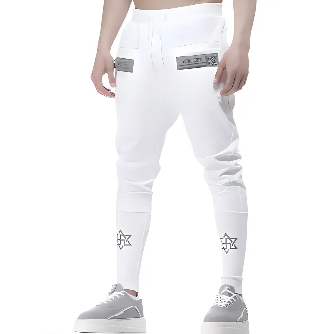 NORVINCY Long Ribbed Elastic Cuff Knitted Sweatpants Unisex-4