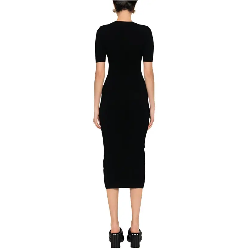 Valentino Short Sleeved Dress Women's Black-4