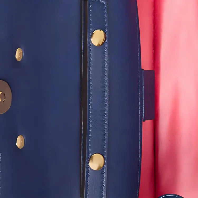 GUCCI Velvet Velour Shoulder Bag Crossbody Bag Women's Dark Blue-4