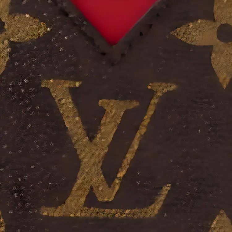 LOUIS VUITTON Coated Canvas Card Holder Unisex Silk Red-3