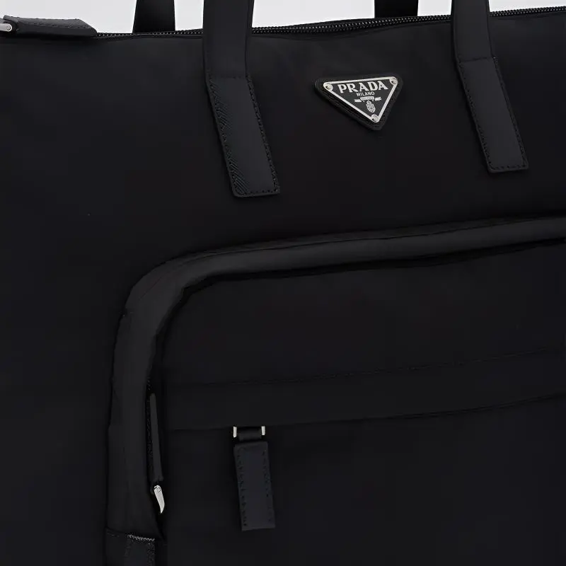 PRADA Saffiano Nylon Tote Bag, Shopping Bag, Backpack, Handbag Men's Black-3