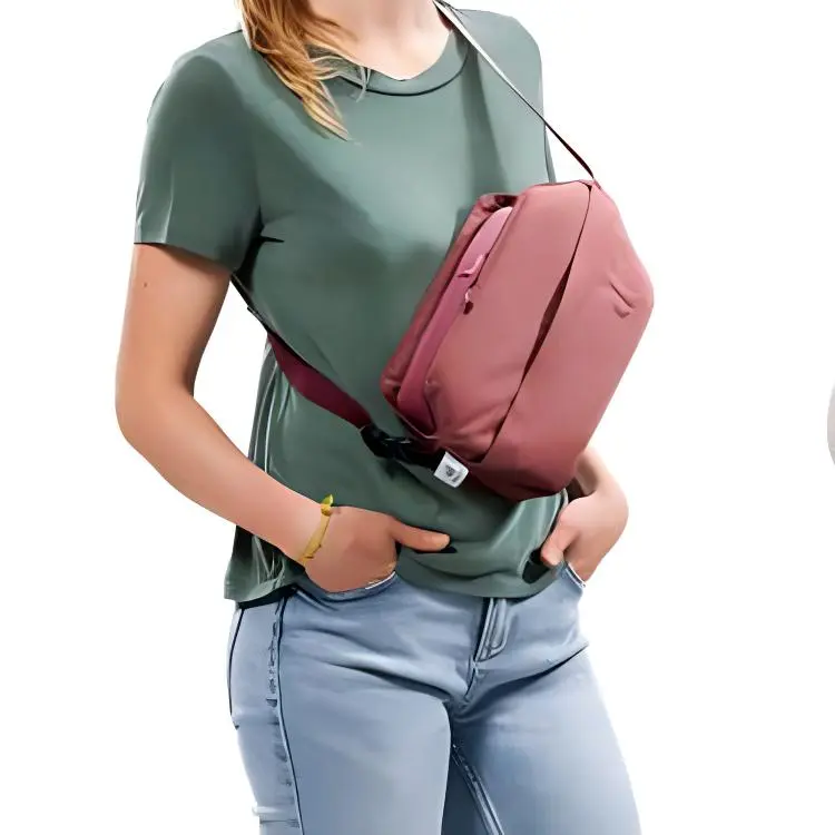 DEUTER Recycled Polyester One Shoulder Crossbody Fanny Pack Regular Unisex Chestnut-3