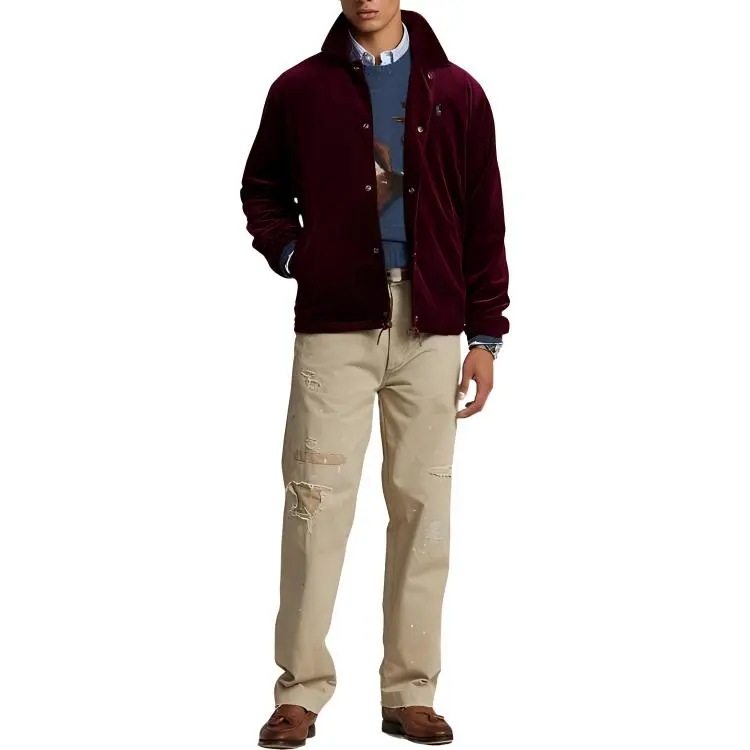 Polo Ralph Lauren FW22 Baseball Jacket Men's Red-1