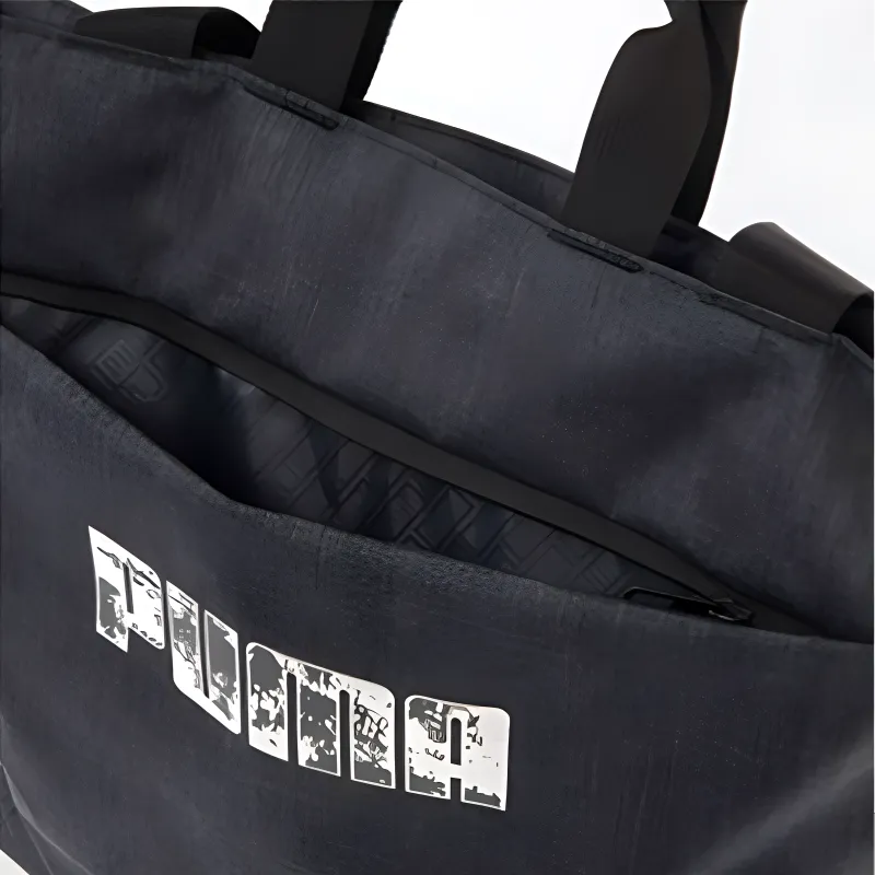 PUMA Fabric One Shoulder Handbags Regular Unisex Black & Metallic-3