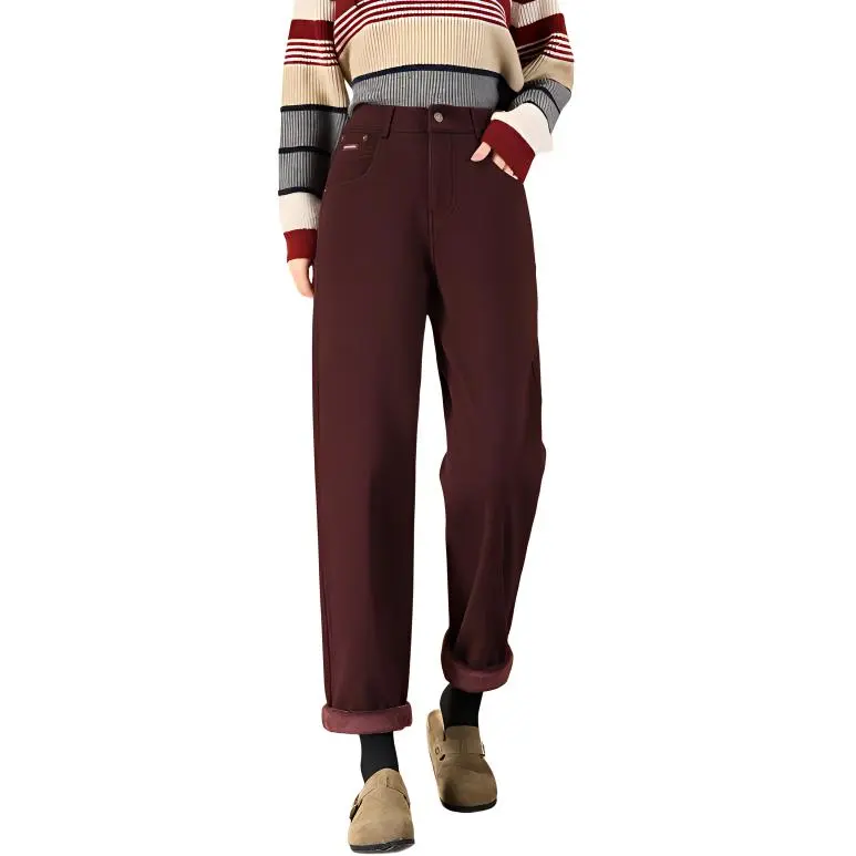 TERRE BLEUE Jeans Women's Red-1