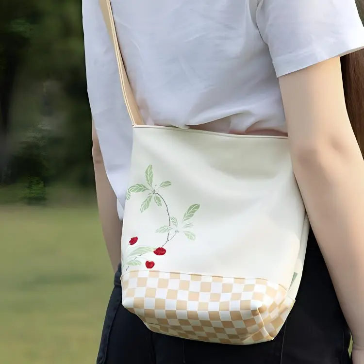 SUZHOU MUSEUM Polyester Crossbody Bag Regular Women's Ecru-3