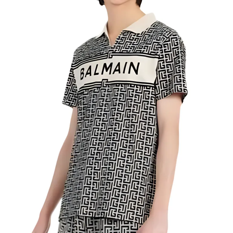BALMAIN Polo Shirts Men Brown-2