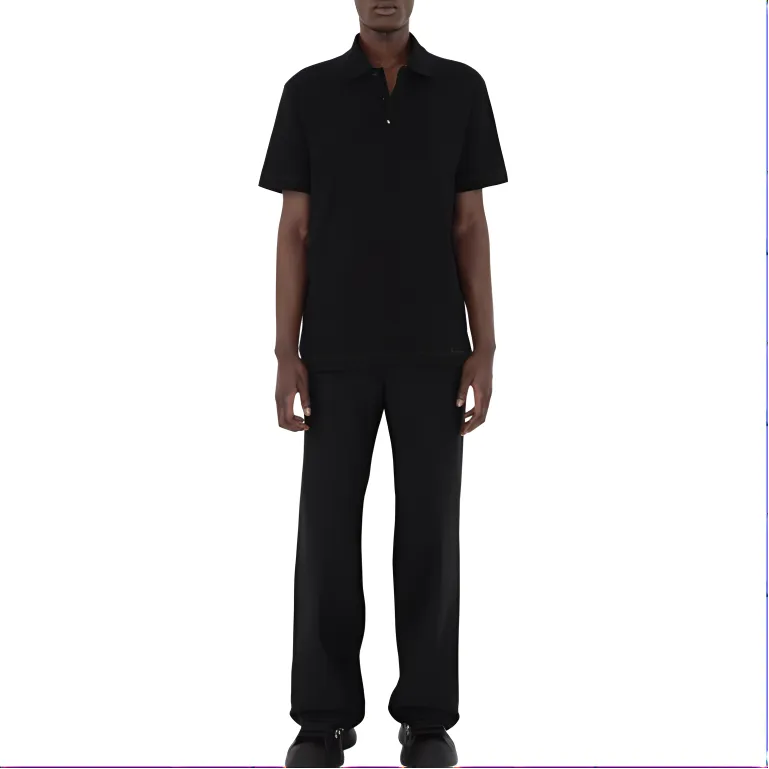 Burberry Logo embroidered Cotton Polo Shirt-2