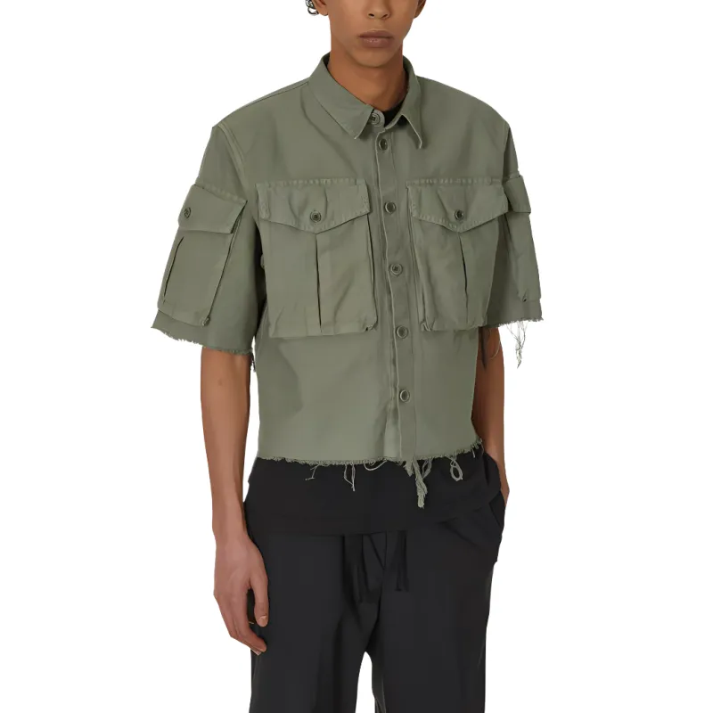 DRIES VAN NOTEN SS24 Shirt Men's Army Green-2