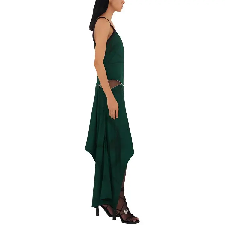 Burberry Shield Hardware Asymmetric Midi Dress-3