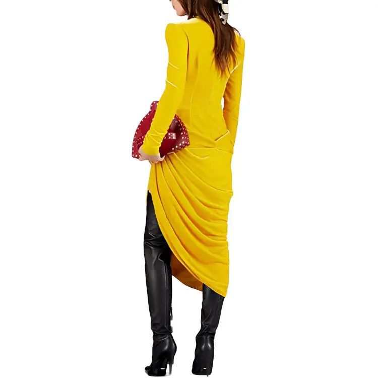 GUCCI SS22 Long-Sleeved Dresses Women's Yellow-3