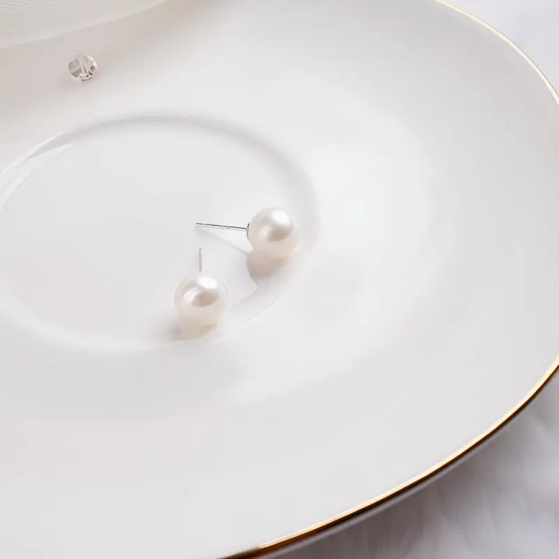FREE ELF Freshwater Pearl Stud Earrings Women's-3
