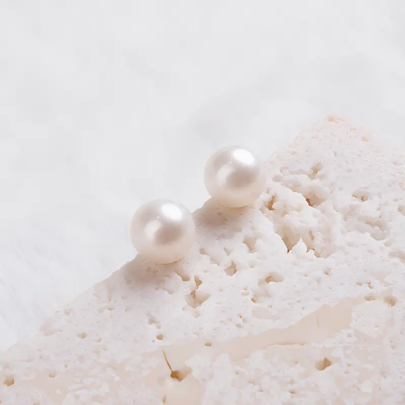 FREE ELF Freshwater Pearl Stud Earrings Women's-4