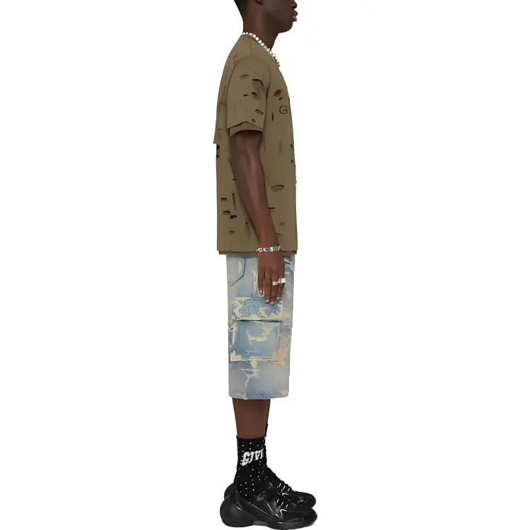Givenchy 2 Layers Classic Fit Hole T Shirt-3