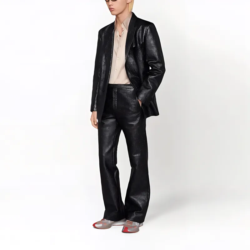 GUCCI Gg Leather Pant-3