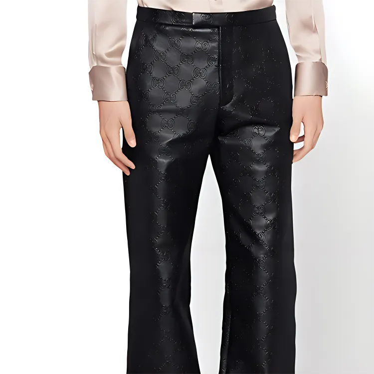 GUCCI Gg Leather Pant-4