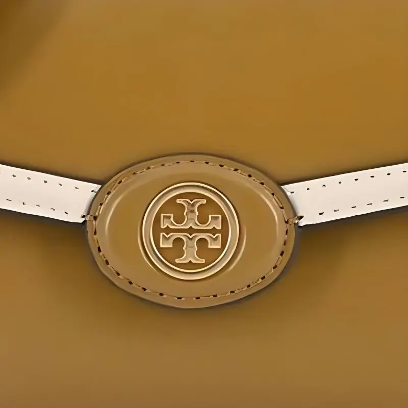 TORY BURCH Robinson Calfskin Crossbody One Shoulder Handbags Small Size Women's Khaki-4
