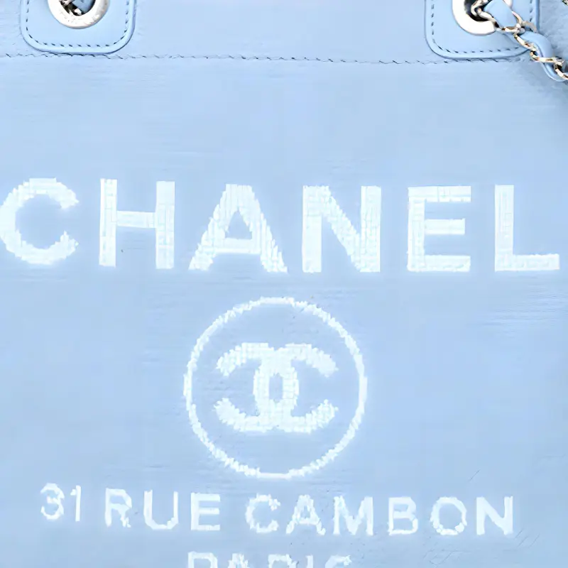 CHANEL Canvas Beach Bag, Tote Bag, Tote Bag, Shopping Bag, Canvas Bag, Handbag, Shoulder Bag Women's Blue-1