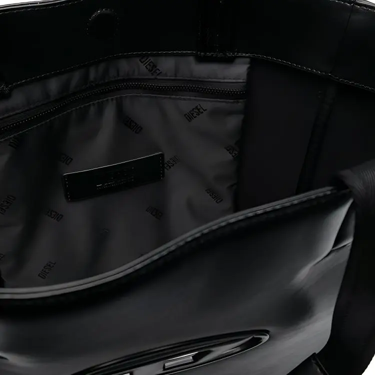 DIESEL Artificial Leather One Shoulder Handbag Unisex Black-3