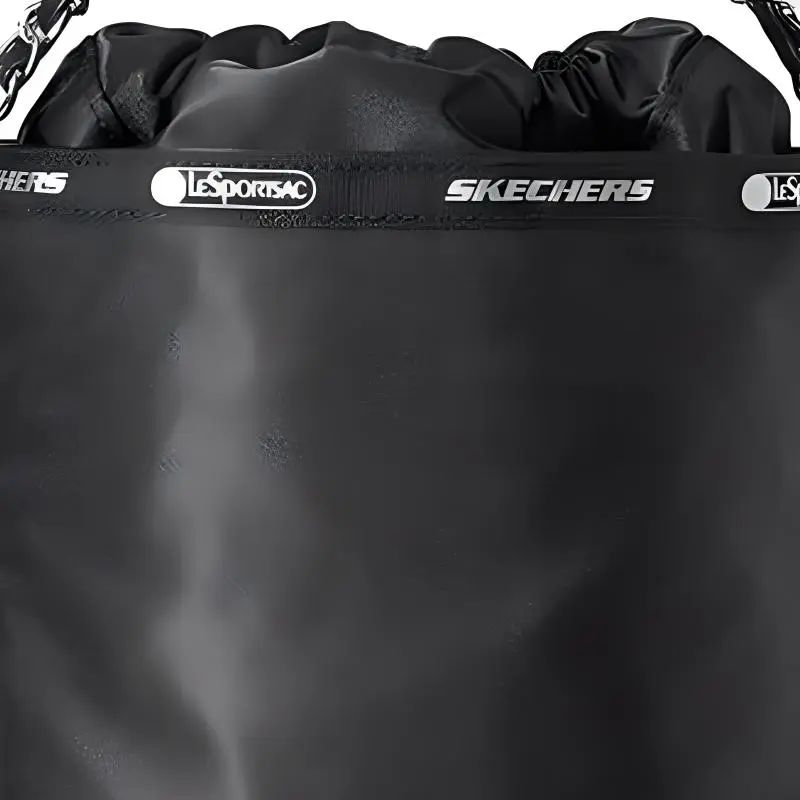 Skechers LeSportsac Collaboration Fabric Bucket Bag, Handbag, Shoulder Bag Regular Unisex Dark Blue Black-4