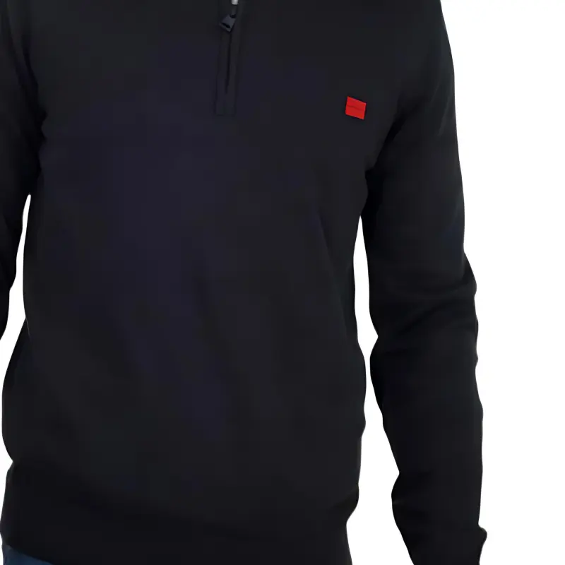 HUGO BOSS Zipped Neck Knitted Jumper-4