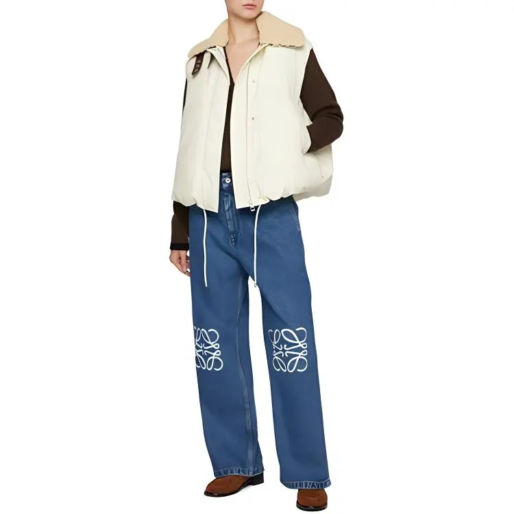 LOEWE Anagram Baggy Jeans In Denim Blue-2
