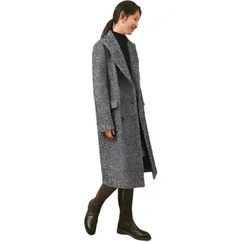 Orange Desire Coats Women's Black Black White Herringbone