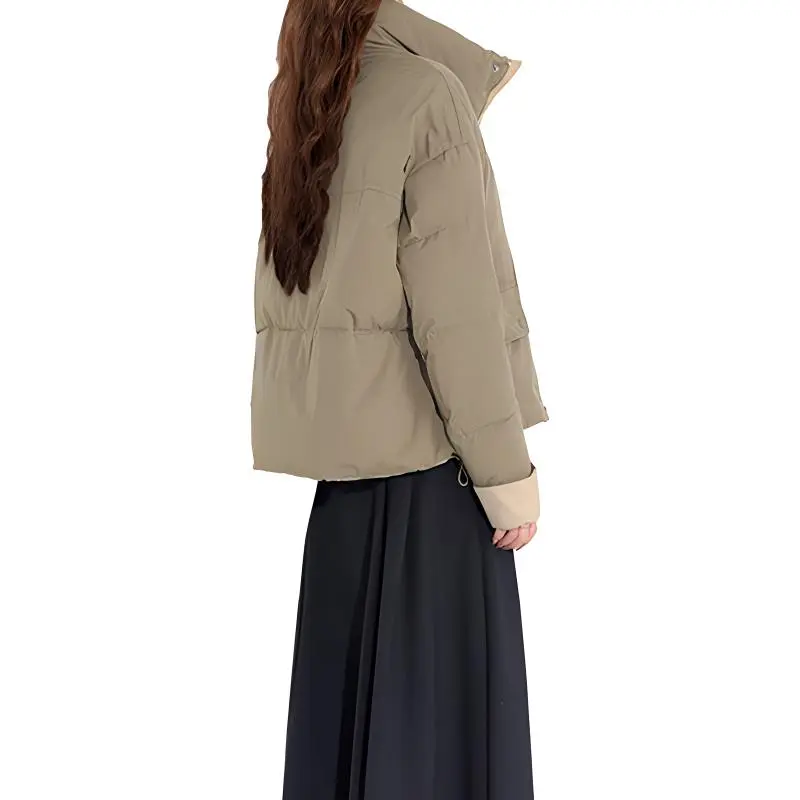 Mapping Puffer Jacket Women's Khaki-1